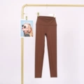 Maillard cropped trousers with calf logo