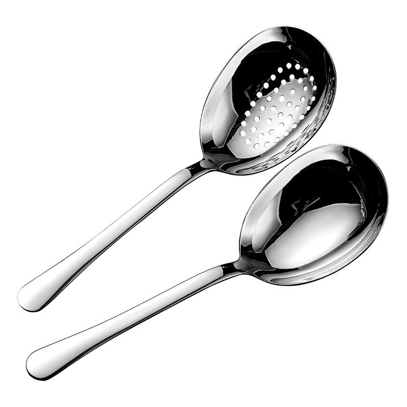 304 Stainless Steel Goose Egg Spoon Large Soup Spoon Hotel Short Handle Serving Spoon Household Soup Spoon Public Spoon Service Spoon