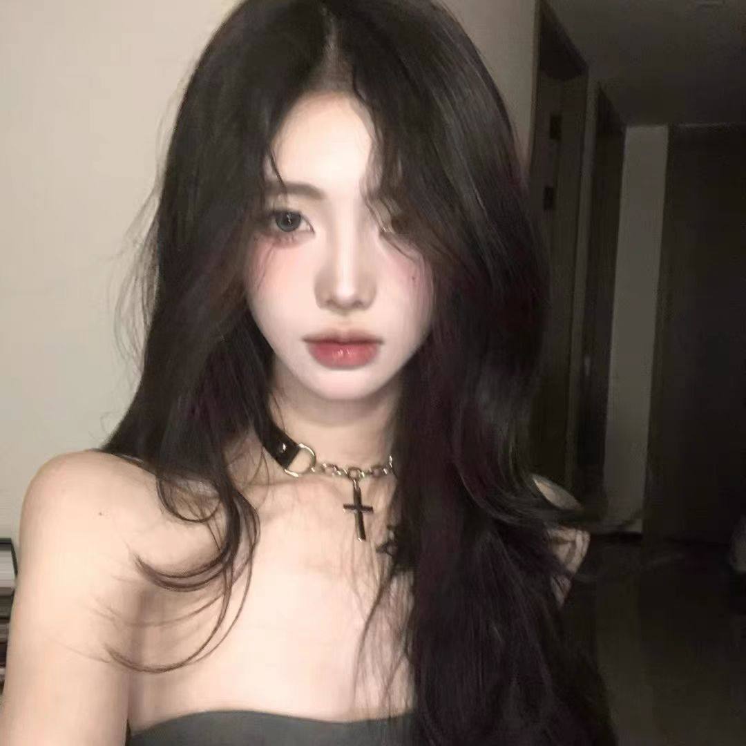 Cross chain collar men and women punk rock choker subculture hot girl y2k titanium steel niche necklace tide