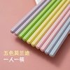 High-value Color Chopsticks Household One-person Chopsticks Pink Girl Heart Macaron High Temperature Resistance Mold-proof Alloy Chopsticks y