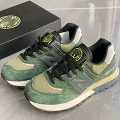 New Balance 574 x Stone Island Collaboration Retro Running Shoes for Men and Women, Breathable Durable Cushioned Sneakers for Casual and Commuter Wear