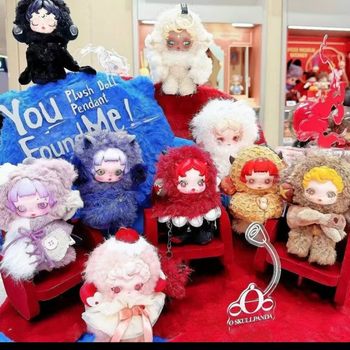 Sp Third Generation Sleepless Theater Skull Panda Trendy Vinyl Plush Pendant Blind Box National Edition Pop Mart