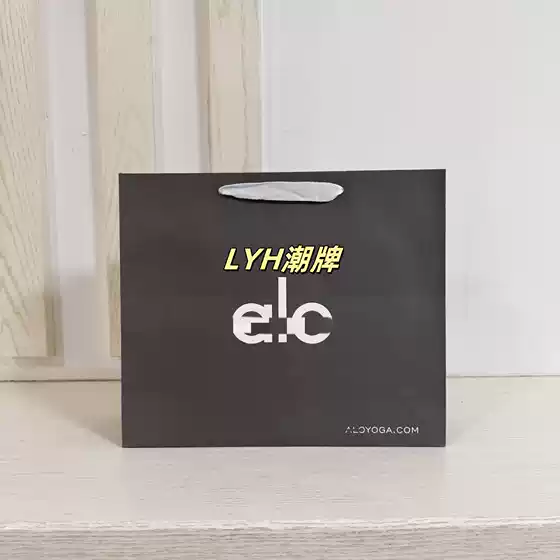 Alo Paper Bag Counter Alo Shopping Tote Bag Short-Sleeved Jacket Sports Clothing Gift Bag Trendy Brand Packaging Bag Wholesale