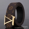 V coffee flower gold buckle