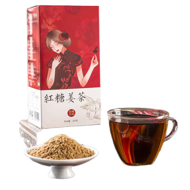 Brown Sugar Ginger Tea for Menstrual Pain, Honey Brown Sugar Drink for Blood Circulation, Ginger Tea for Girlfriend or Family, Instant Sachet