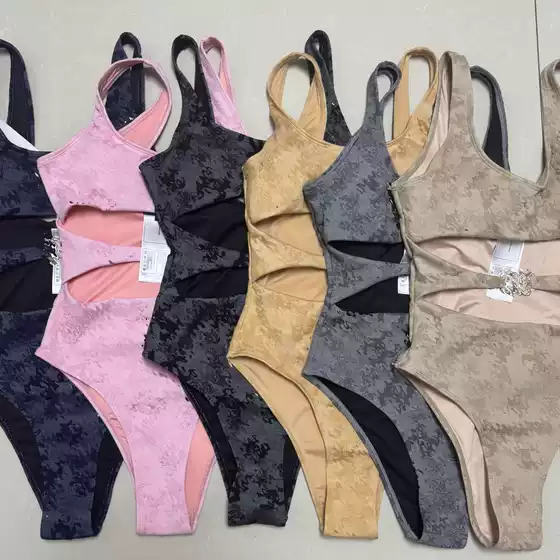 One-Piece Swimsuit Bikini New Sexy High-Value Hollow-Out Foreign Trade Three-Label High-End Complete European and American Slimming Vacation