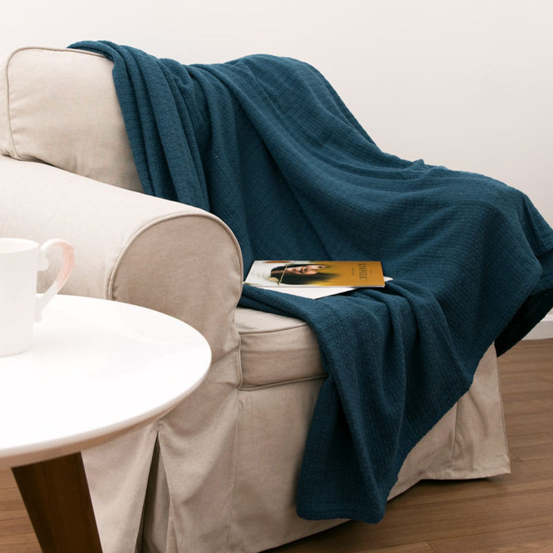 Pure Cotton Thread Blanket Pure Cotton Nap Blanket Summer Office Air Conditioning Blanket Sofa Towel Fabric Cover Cloth Towel Quilt