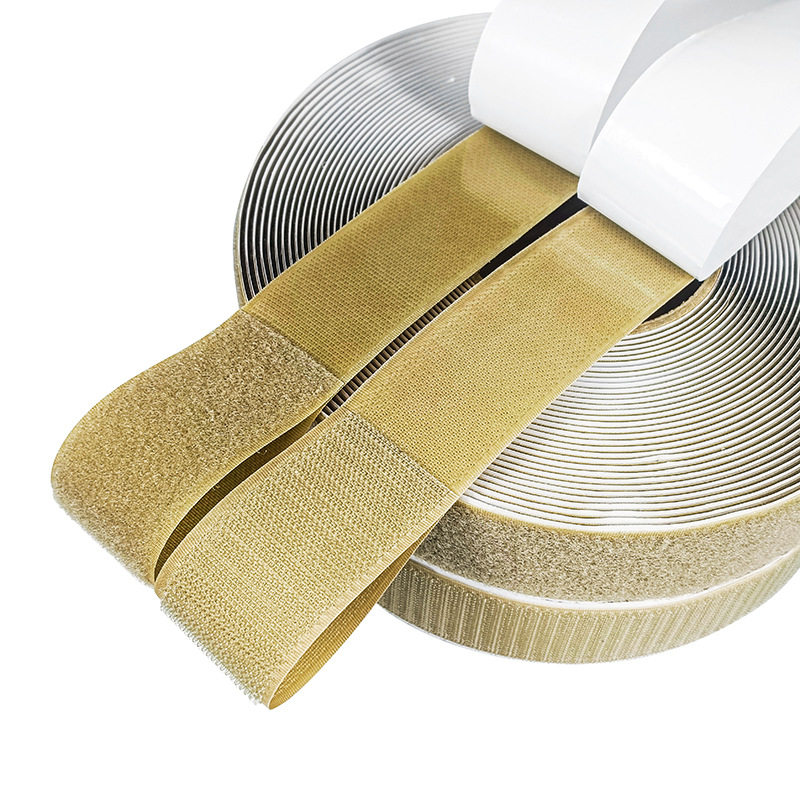 Manufacturer Customized Double-Sided Strong Adhesive Velcro Single-Sided Hook Surface Matte Colorful Nylon Adhesive Self-Adhesive Velcro