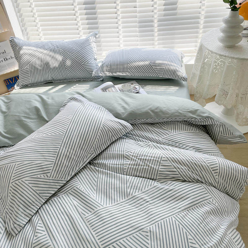 Autumn and Winter All-Cotton Xiaohongshu Floral Four-Piece Set 100% Pure Cotton for Guesthouses, Hotels, Dormitories Wholesale Fresh and Trendy Ins-Style Set