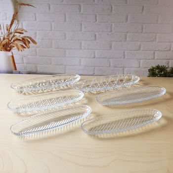 Fruit plate glass high-end luxury European-style irregular fruit nut plate pastry cake plate foreign trade wholesale