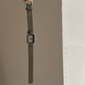 IEKE 88107 No Second Hand Silver Frame Gray Leather Strap