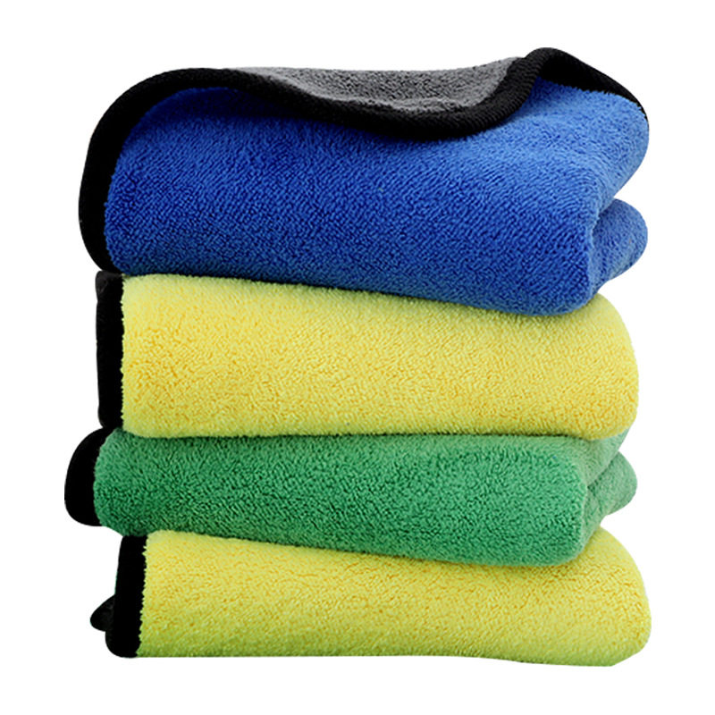 Fishing Towel Manufacturer Wholesale Coral Fleece Thickened Non-Stick Bait Towel for Wiping Fishing Rods, Two-Color Household Multi-Functional Towel