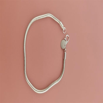 Fashion simple round snake bone chain lobster buckle tag personality exquisite men's and women's classic basic chain jewelry