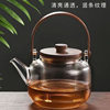099 Thickened High Temperature Resistant Transparent Tea Kettle for Electric Ceramic Stove, Special High Borosilicate Handmade Teapot with Handle