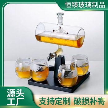 Wholesale Sales of Vodka Decanters, Whiskey Decanter Sets, Wooden Rack Hengfan Wine Bottle Sets in Stock