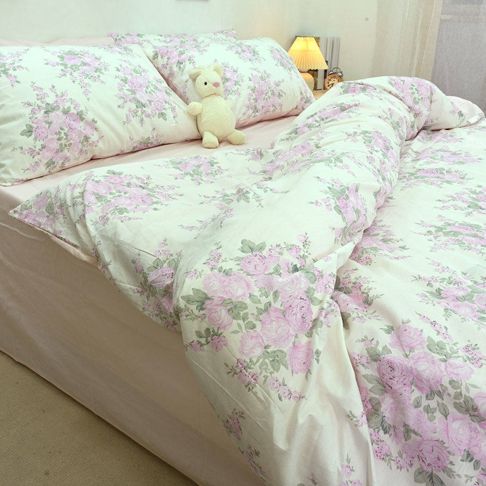 Pastoral 100 Four-Piece Set of Pure Cotton Dormitory Three-Piece Set of Bed Sheetss, Quilt Cover, Fitted Bed Sheets, Universal Bed for All Seasons