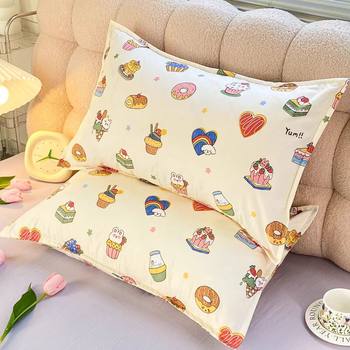 Pillowcases for All Seasons, a Pair of New Polyester Cartoon Student Dormitory Pillowcases, Cute Kidsren and Adults