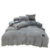 Winter Bed Magic Velvet Four-Piece Set, Flannel Bed Sheetss, Fitted Bed Sheetss, Quilt Cover, Flannel Stripesd Quilt Cover Three-Piece Set