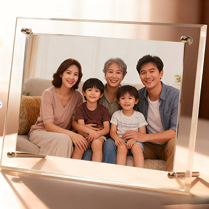 Acrylic Table Transparent Photo Frame 6, 7, 8inch Wall-Mounted A4 Business License Frame Authorization Certificate Display Nail Making