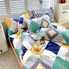 Pure cotton four-piece set 100 cotton one-piece quilt cover bed hat three-piece set Spring and Autumn single student dormitory quilt cover