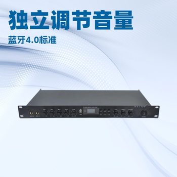 Surpass 1U Combined Class D Digital Power Amplifier with Independent Volume Adjustment with Bluetooth, USB