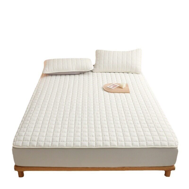 Bed Protector Soy Fiber Quilted Waterproof Urine Barrier Hotel Rental Room Mattress Protector Wholesale Waterproof and Stain-Proof