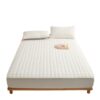 Bed Protector Soy Fiber Quilted Waterproof Urine Barrier Hotel Rental Room Mattress Protector Wholesale Waterproof and Stain-Proof