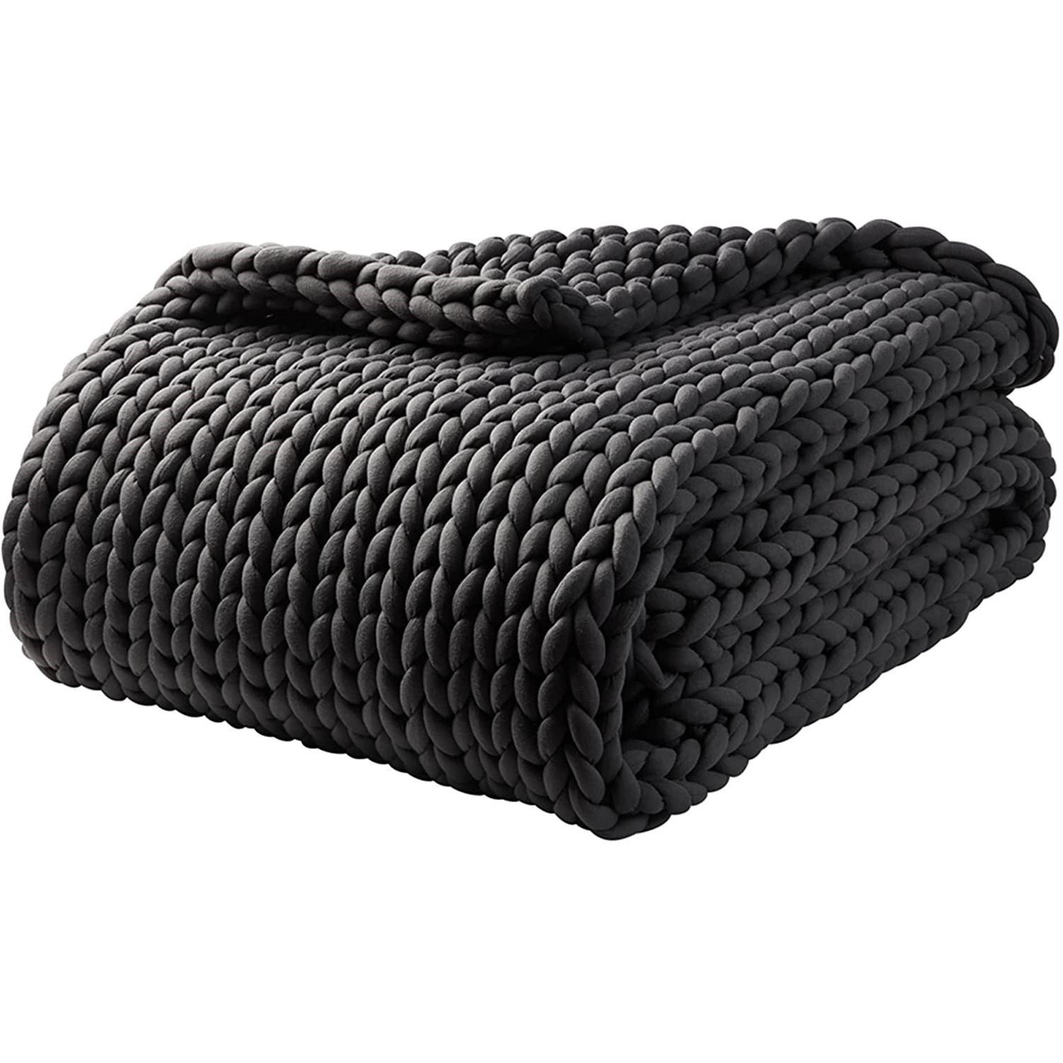 Cross-Border New Gravity Blanket Yarn Blanket Hand-Woven Weighted Blanket Factory Direct Supply Sofa Throw Blanket Yarn