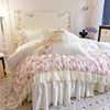 French Princess Style Washing Cotton Bed Four-piece Set Girl's Heart Lace Embroidered Quilt Cover Bed Sheet Three-piece Set