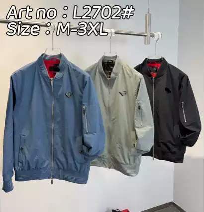 Foreign Trade 2026 Autumn and Winter New Model Triangle Logo Original Label P Brand Men's High-End Jacket