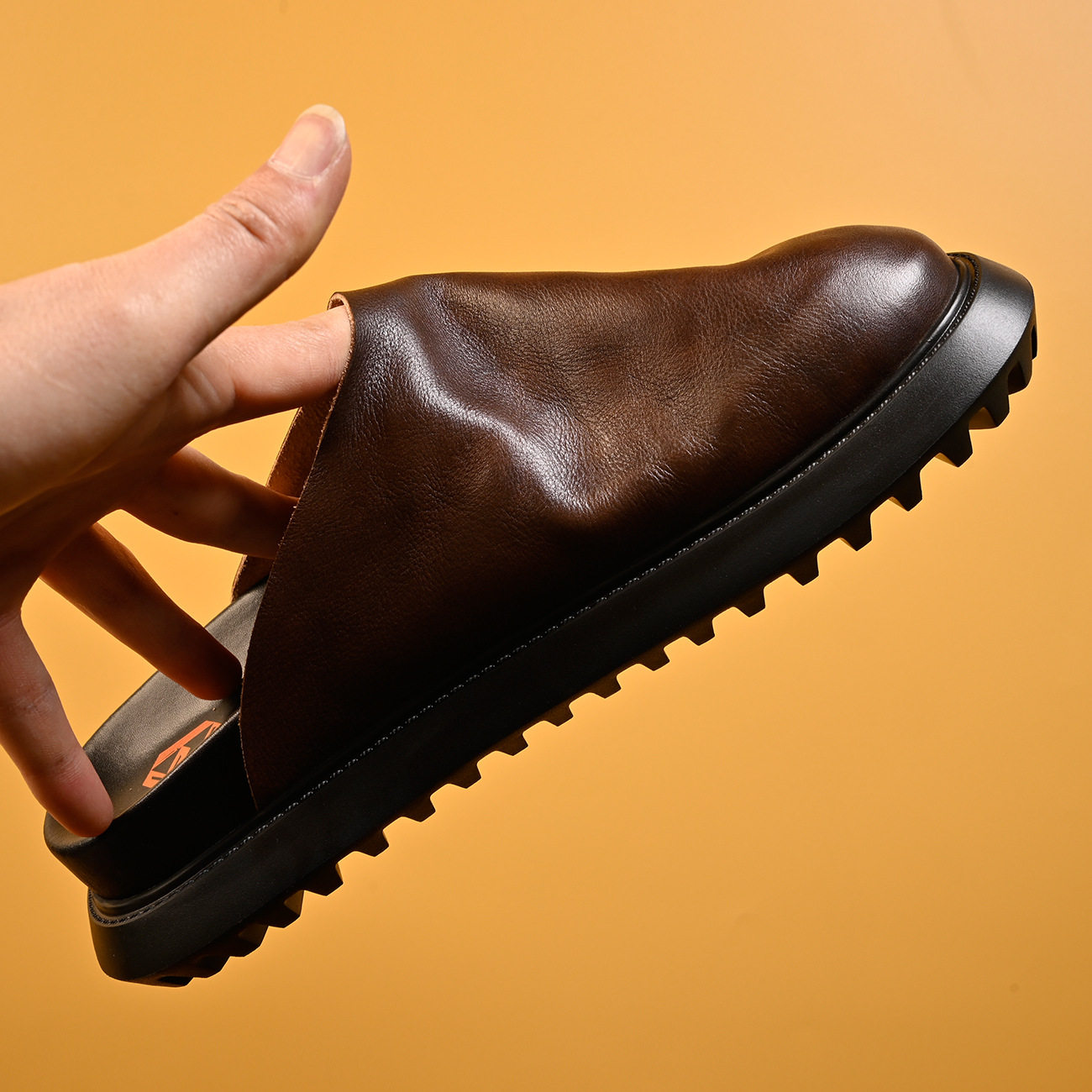 Men's Genuine Leather Breathable Lazy Half-Slippers