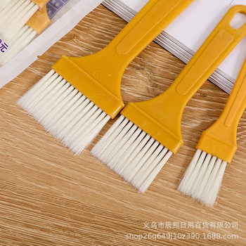 Household Party Barbecue Brush Bagged 3 Plastic Handle Food Oil Brush Kitchen Pancake Baking Brush Wholesale