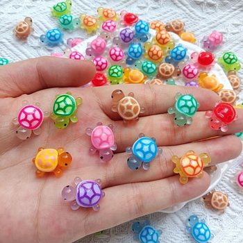 New in stock luminous tremolo explosions 1.8 small turtle resin small ornaments accessories diy parts accessories wholesale