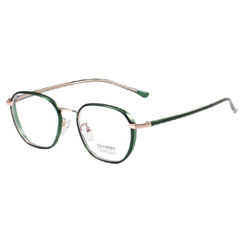 M2361 Plain Plain Glasses Women's Korean-style Fashionable and Available-power Large Face Slimming Polygon Glasses Frame ins Style