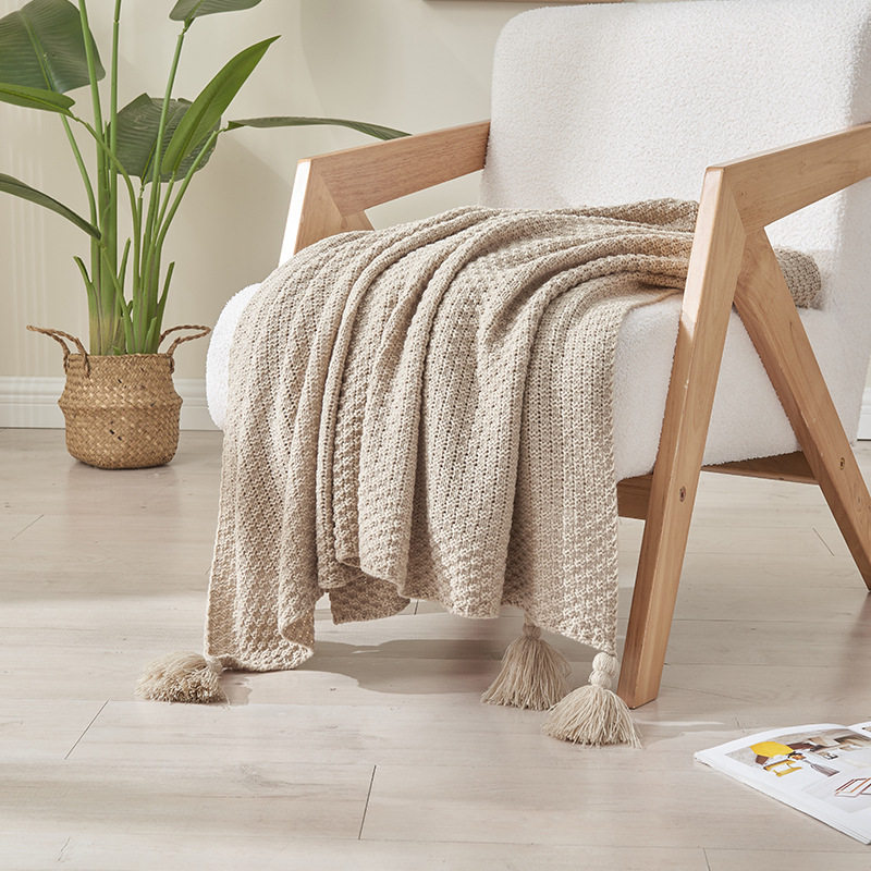 Sofa Blanket, Knitted Blanket, Office Air Conditioning Nap Blanket, Shawl Blanket, Leisure Blanket, Bed Blanket, Small Blanket, Wholesale Knitting