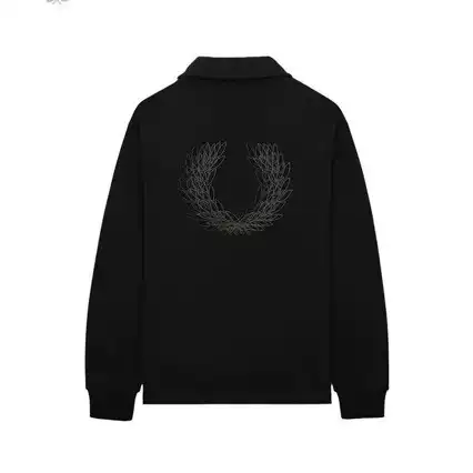 Fp Wheat Ear New Men's Casual Sweatshirt Autumn/Winter Turn-Down Collar Zipper Half-Zip Pullover Wheat Ear Trendy Print Sweatshirt