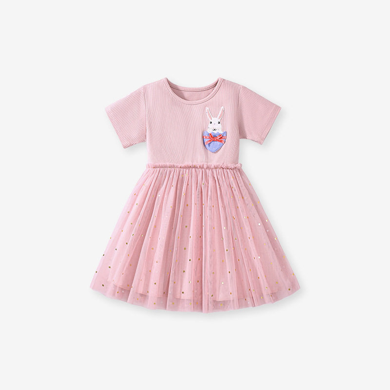 Girls' Dress Wholesale, Cute Kids' Dress, Applique Summer Kids' Skirt