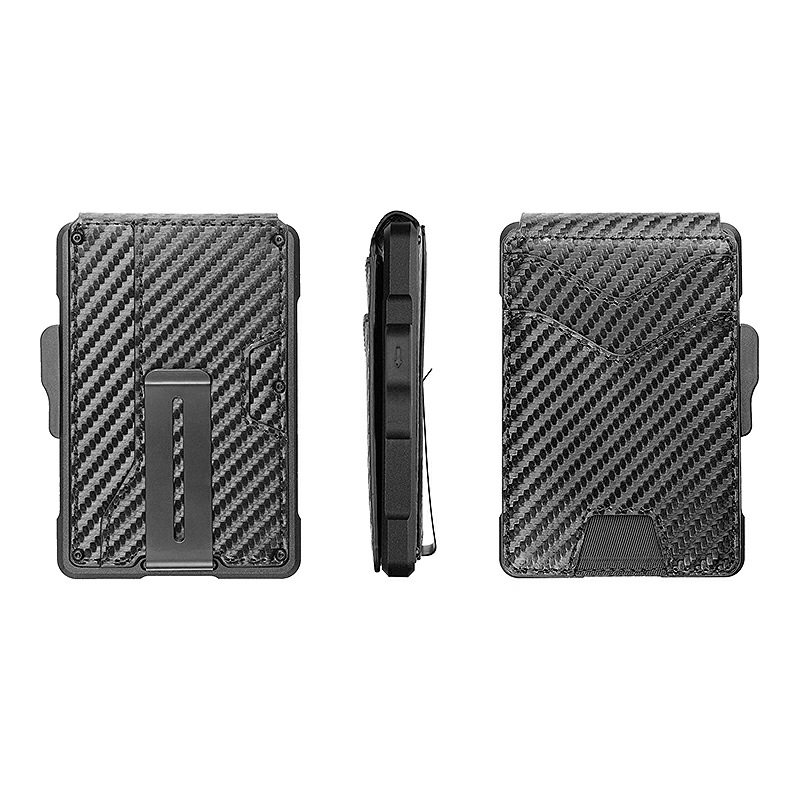 Cross-Border Hot-Selling Rfid Men's Card Holder Metal Anti-Magnetic Anti-Theft Automatic Card Ejection Wallet Credit Card Business Card Box Wallet