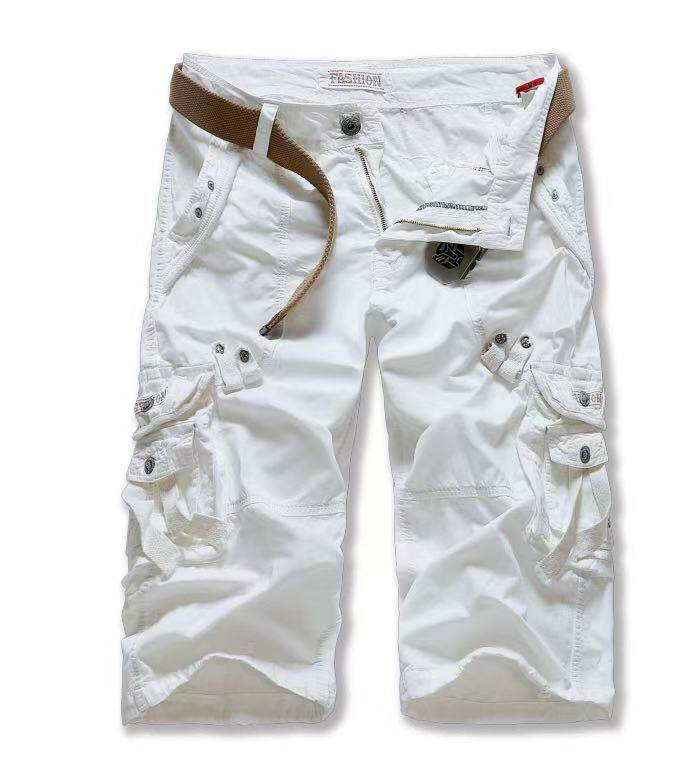 亚马逊批发男士7分裤多口袋中裤多色军旅休闲裤男韩版外贸批发