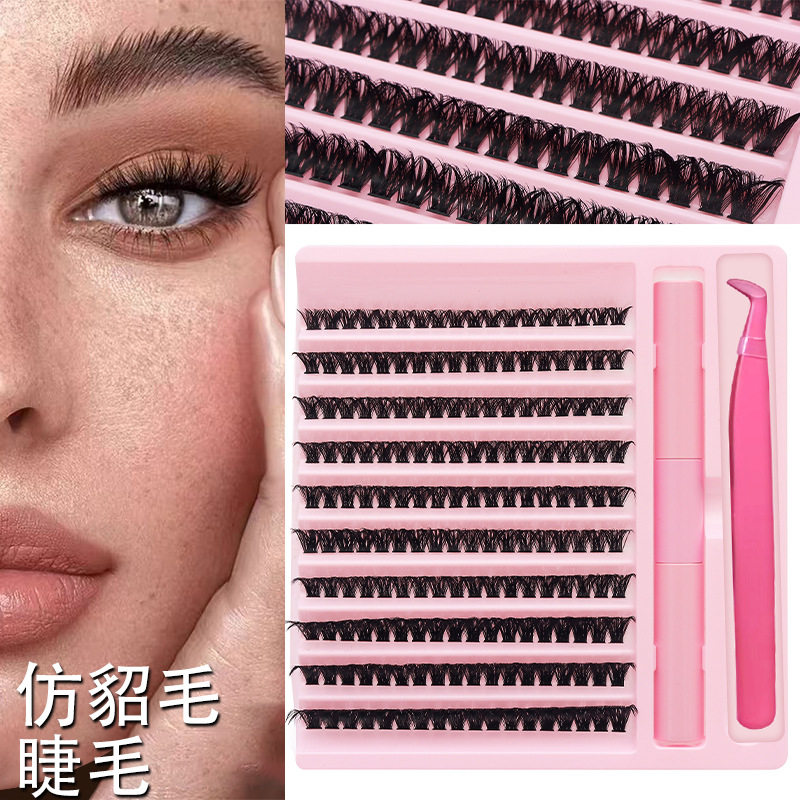 False Eyelash Factory Amazon Cross-Border Direct Supply 10 Rows of Washboard Hot Melt 40.60.80100P Eyelash Extensions
