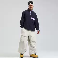 Winter New Ski Pants for Women, Wide-Leg Snowboard Cargo Pants, Windproof and Waterproof Sports Outdoor Snowboard Pants for Men