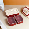 Japanese-style double-layer lunch box cute girl heart student lunch box office worker with lid microwave oven heating portable lunch box