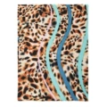 Fh24-5785-1 blue edge yellow brown leopard print (190*65cm)