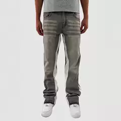 Foreign Trade Cross-Border American Retro Patchwork Jeans for Men, Trendy Brand Casual Washed Loose Hip-Hop Straight Pants, Independent Site