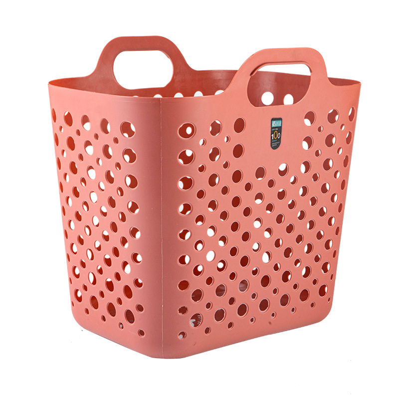 Large-Capacity Plastic Dirty Clothes Basket Plastic Bathroom Dirty Clothes Storage Basket Artifact Foldableable Wall-Mounted Dirty Clothes Basket