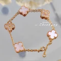 Pink mother-of-pearl bracelet [21cm]