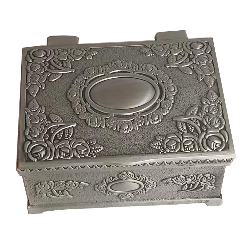 Factory Direct Supply Metal Jewelry Box Creative Retro Classic Treasure Box Small Ring Earrings Bracelet Jewelry Box
