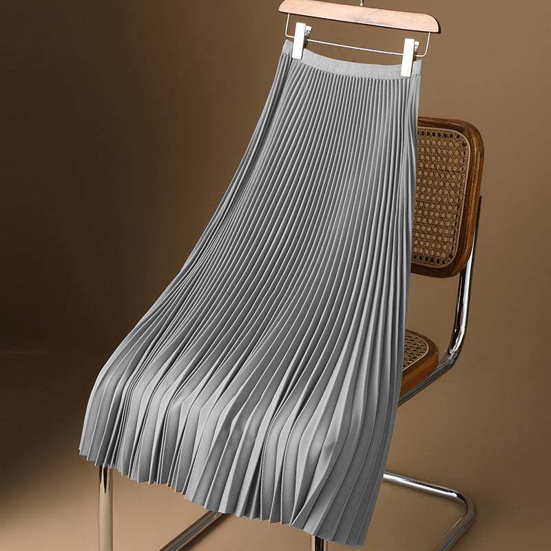 New Chinese-Style Mamian Skirt with Classical Hanfu Cheongsam Lining, Pleated Skirt for Daily Commuting, Long Half Skirt