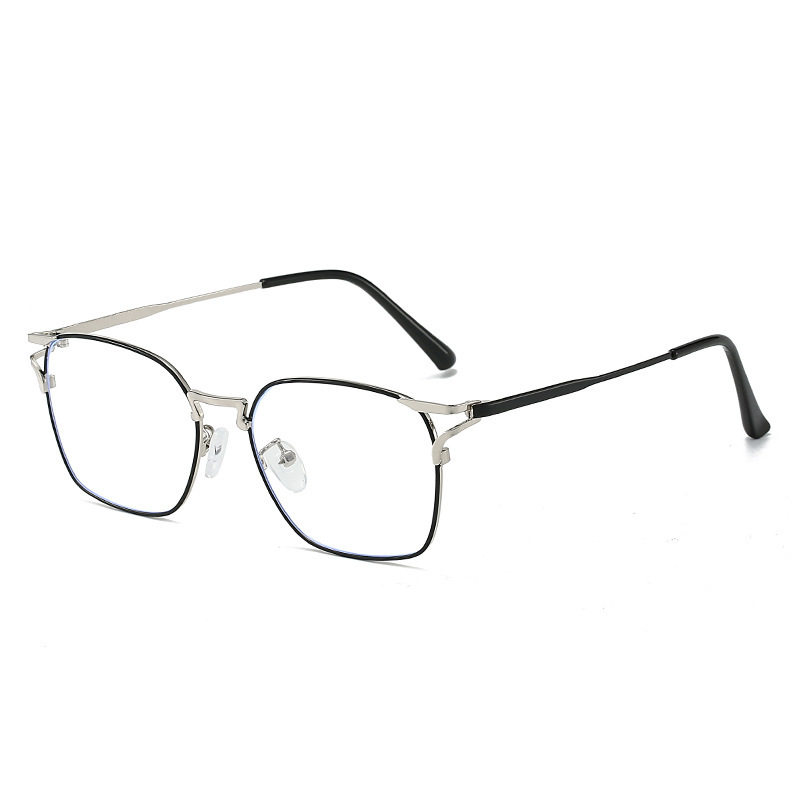 Anti-blue Light Flat Glasses Color Changing Glasses Fashion Cat Ear Glasses Frame for Women Can be Equiped with Finished Myopia Glasses