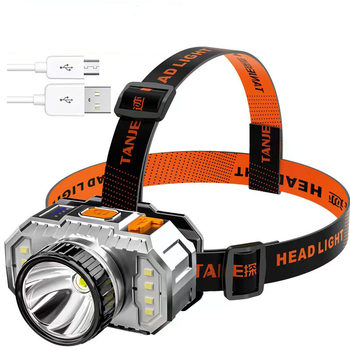 LED head-mounted flashlight cross-border mini small headlight outdoor night fishing miner's lamp waterproof USB rechargeable bright headlight